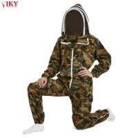 Cotton Coverall hooded beekeeping ventilated beekeepers protective clothing honey bee clothes suit for beekeepers safety